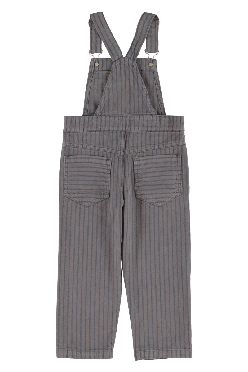 Salopette Gris Rayures Noires Piupiuchick pour enfant – vue 2