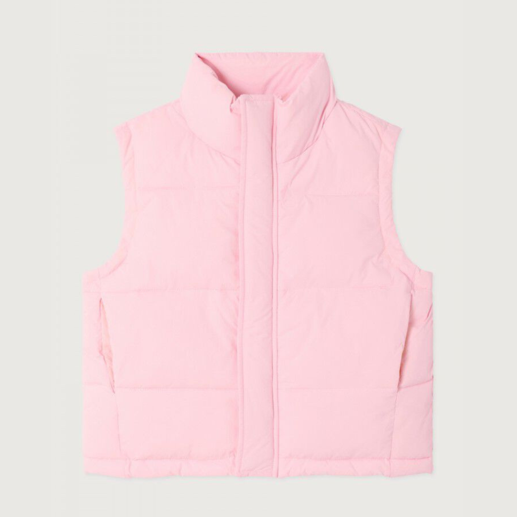 Doudoune rose sans manches ROFY