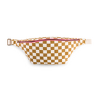 Caramel checkered fanny pack