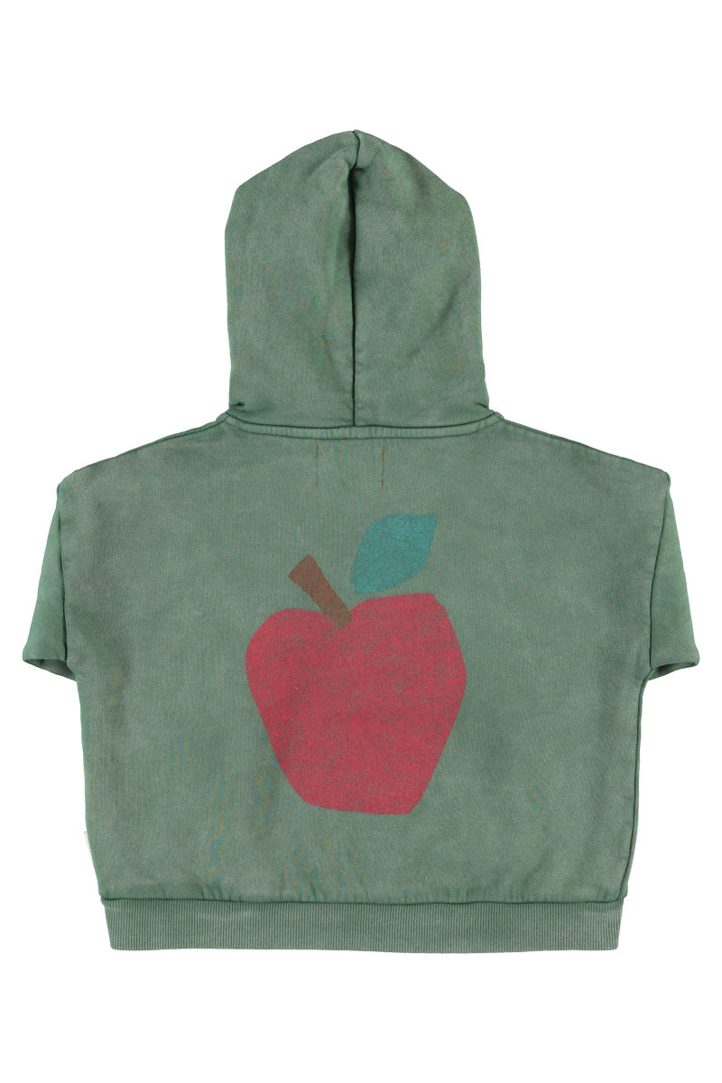 Sweat à Capuche Vert Motif Pomme Piupiuchick pour enfant – vue 4