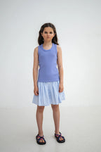 Oxford Striped Button-Down Skirt