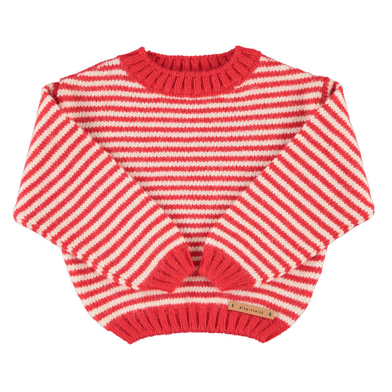Pull Écru Rayures Piupiuchick pour enfant