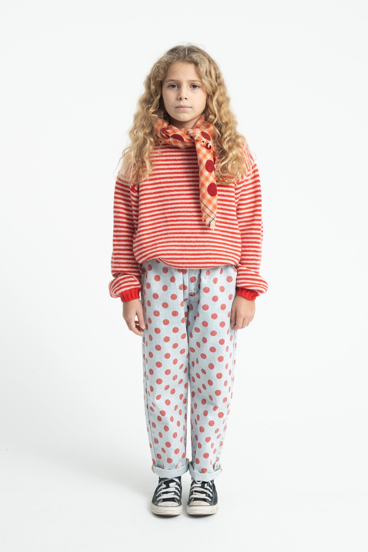 Pull Écru Rayures Piupiuchick pour enfant – vue 2