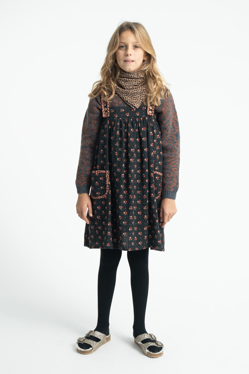 Pull Gris Léopard