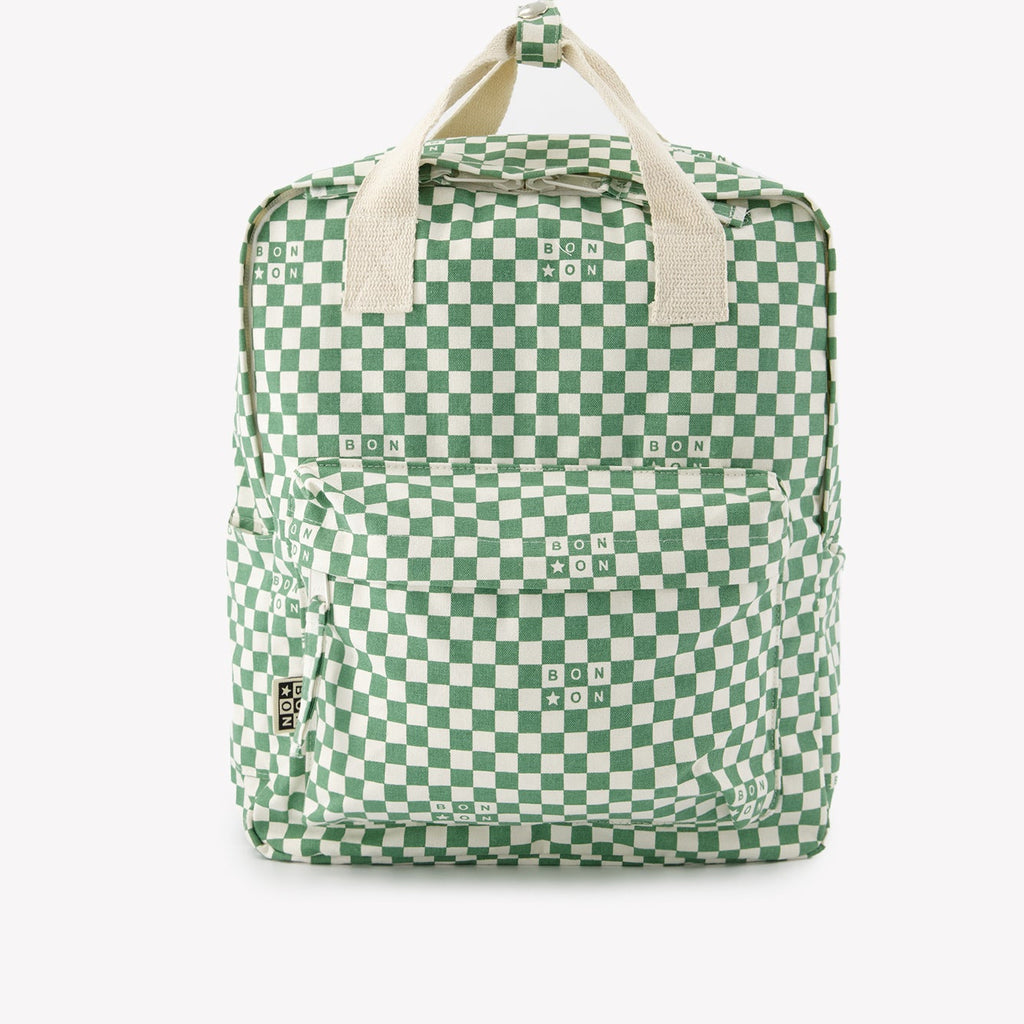 Bonton Backpack Medium Checkerboard green