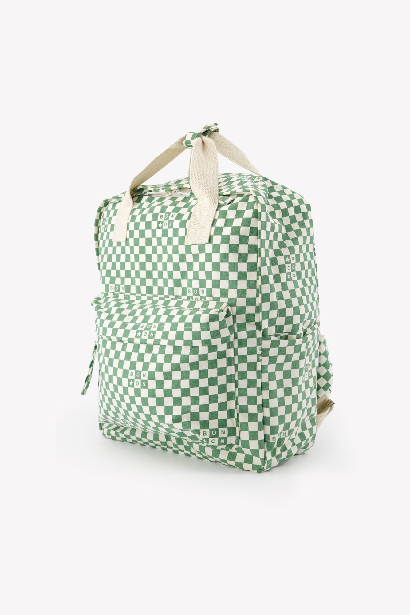 Bonton Backpack Medium Checkerboard green