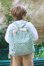 Bonton Backpack Medium Checkerboard green