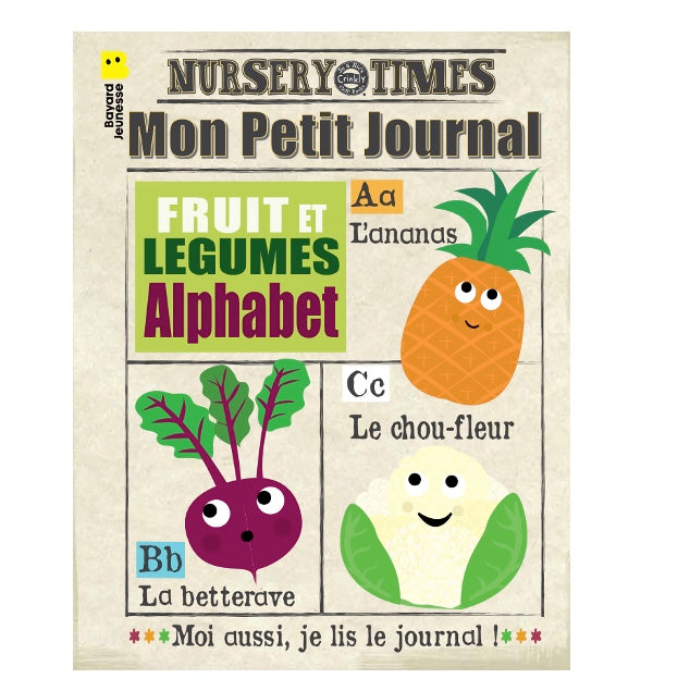 Livre bébé en tissu FRUITS ET LÉGUMES