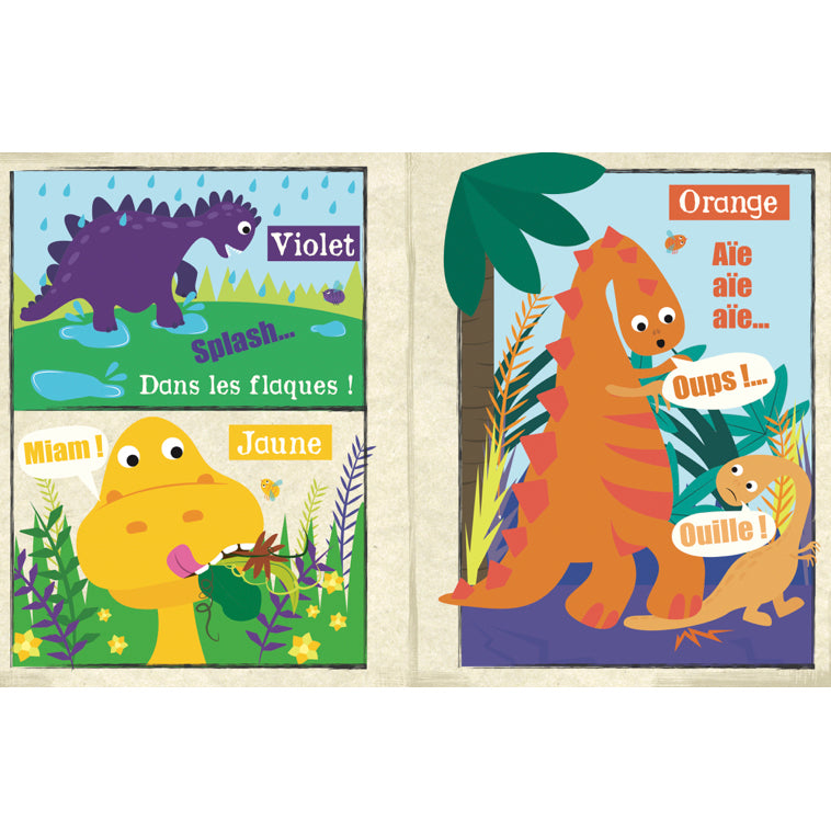 Livre tissu pour bébé DINOSAURES