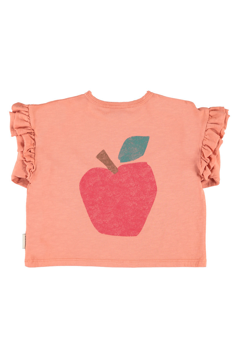 T-shirt Manches Longues Rose Motif Pomme