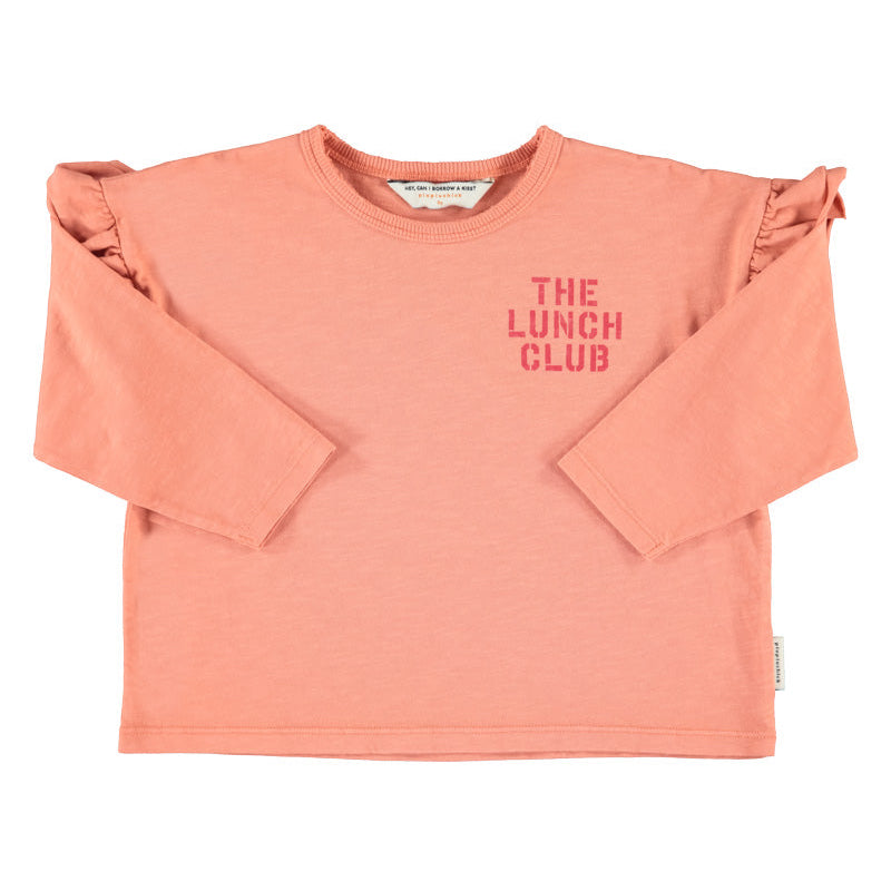 T-shirt Manches Longues Rose Motif Pomme