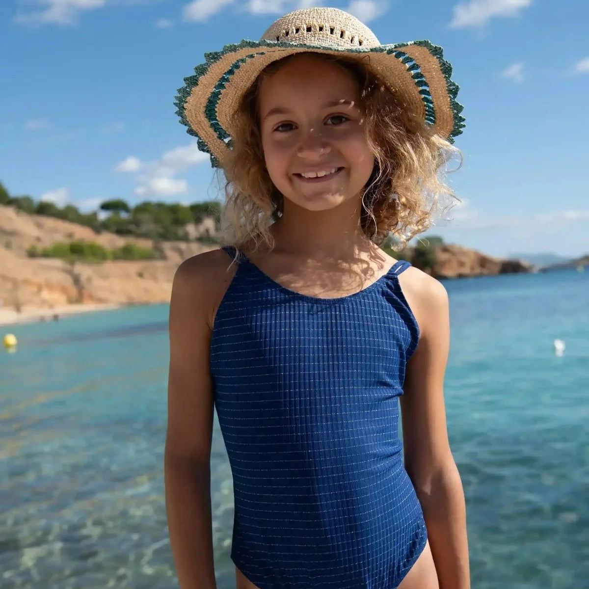 Calypso 1P Navy/Gold Swimsuit