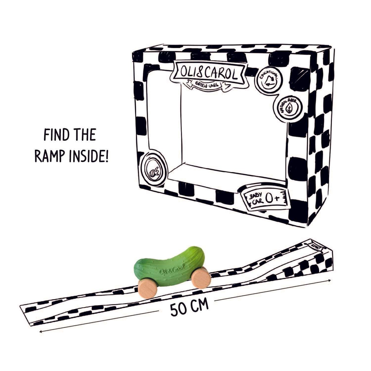 Pepino The Cucumber Baby Car Toy - Oli&Carol