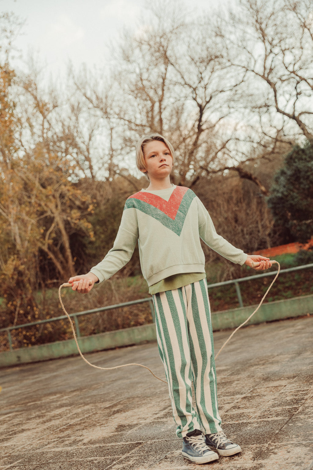 Mint Triangle Print Sweatshirt