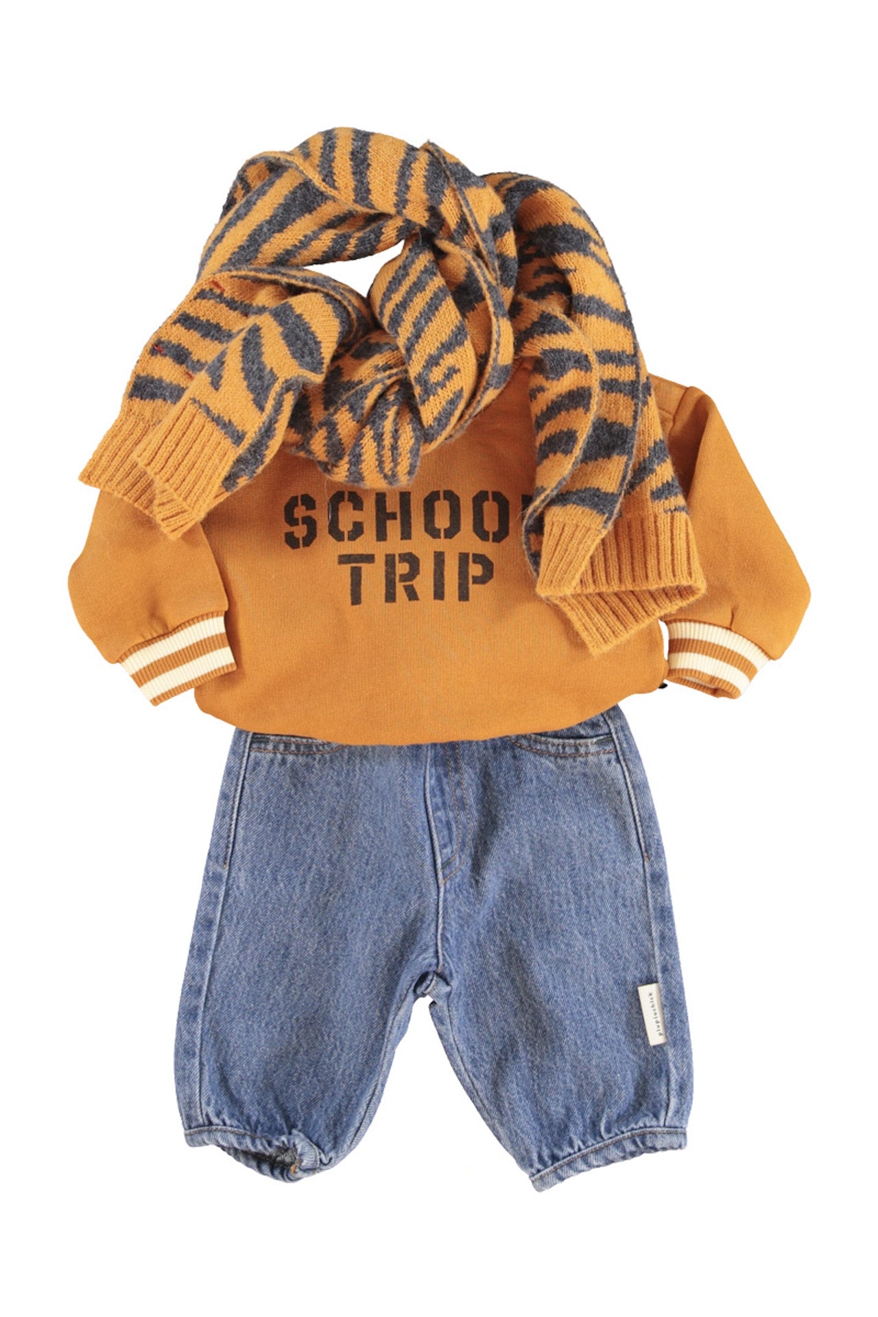 Jeans bleu Bébé Piupiuchick – vue 2
