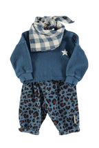 Pantalon unisexe bébé bleu léopard