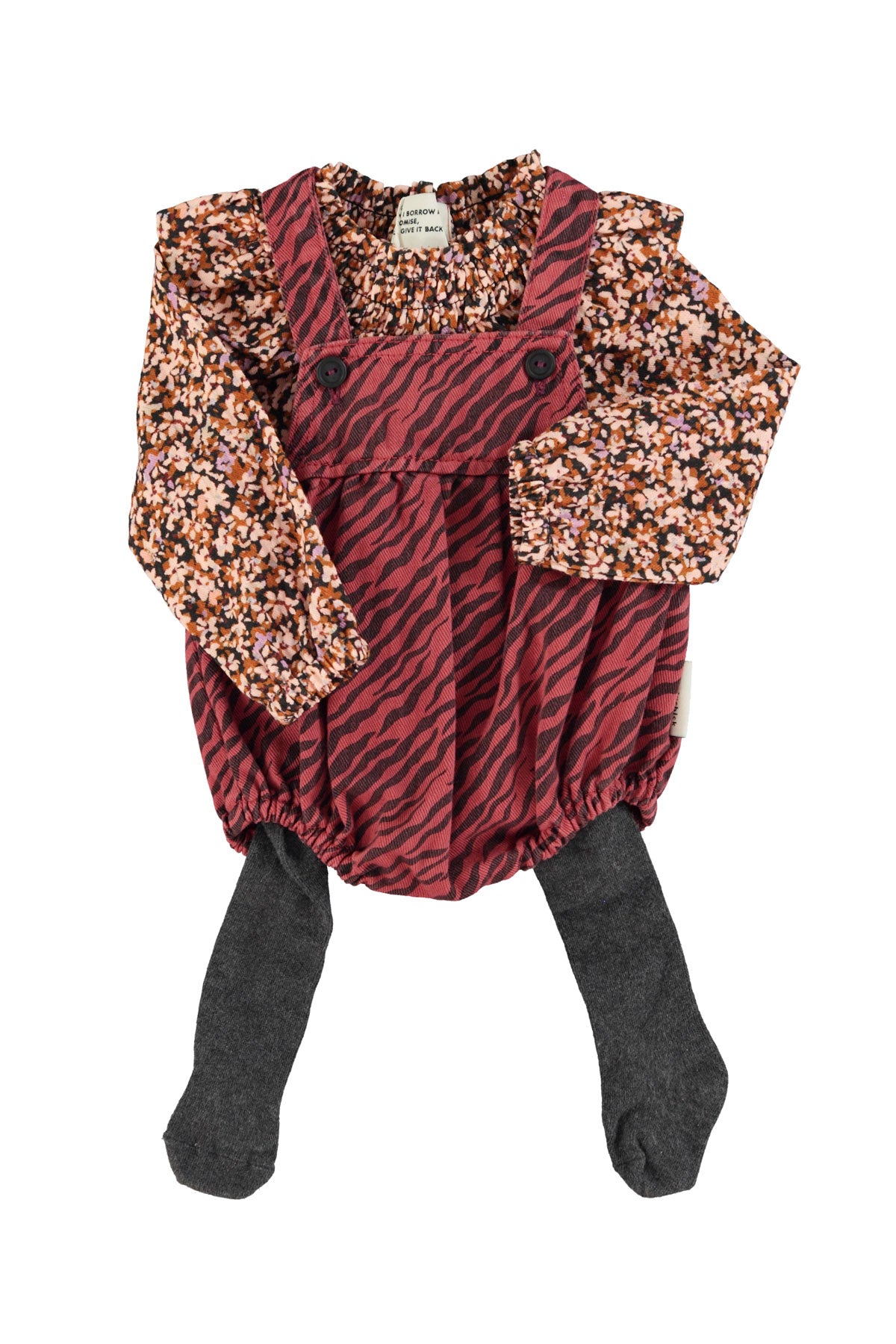 Burbly burgundy border with zebra print
