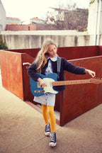 Light blue denim short skirt