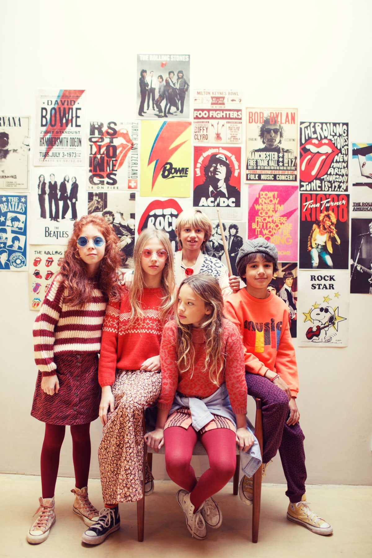 Orange print sweatshirt "Music