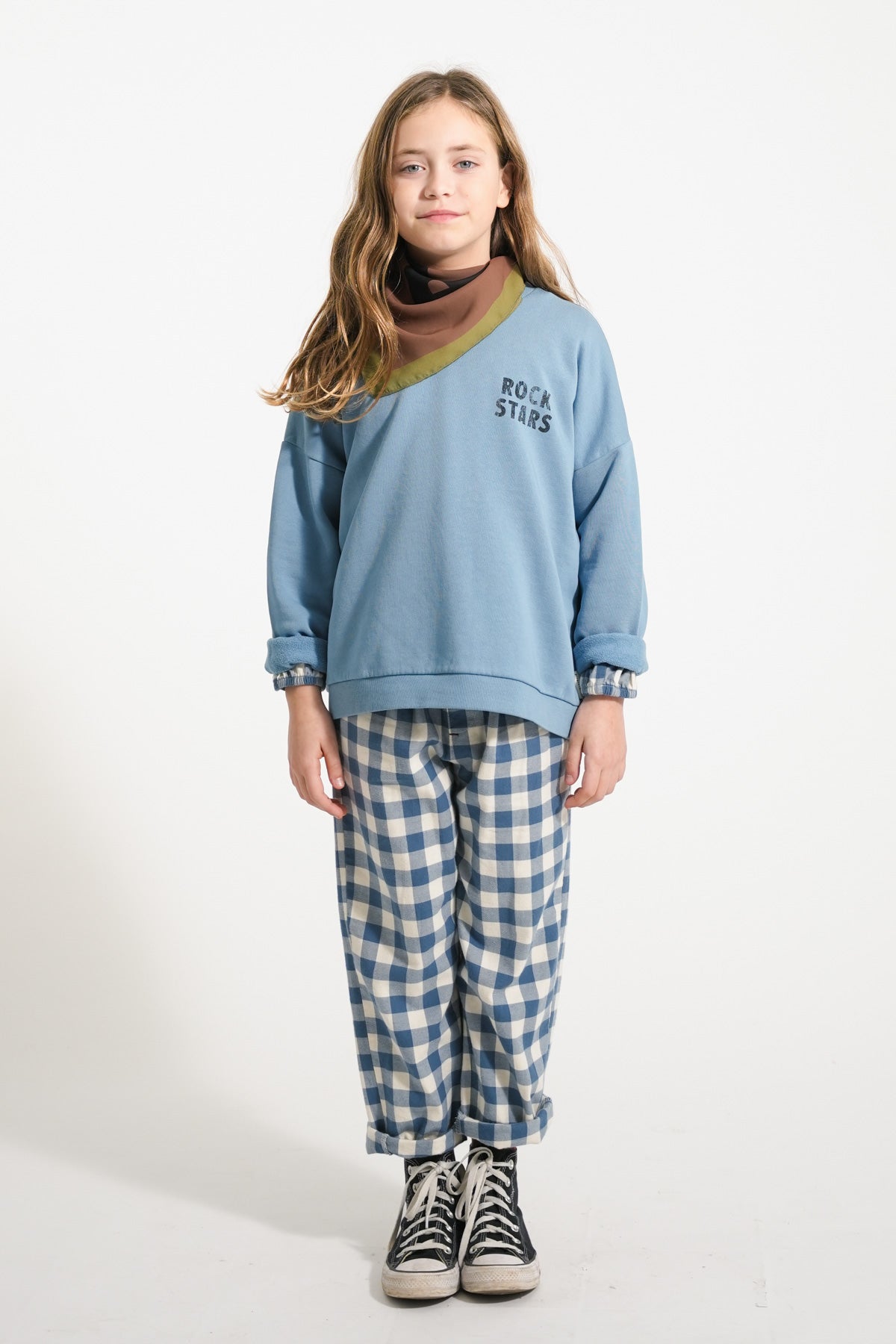Blue sweatshirt "Rock Stars" print