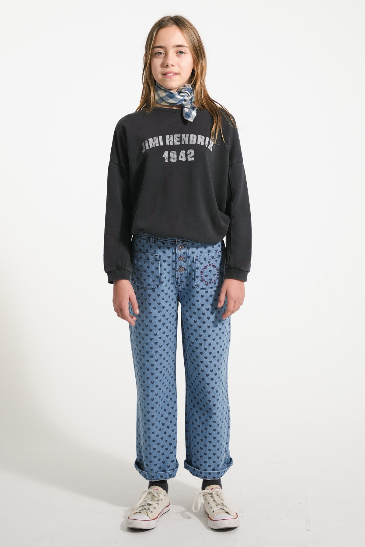 Black sweatshirt with "Jimi Hendrix" print