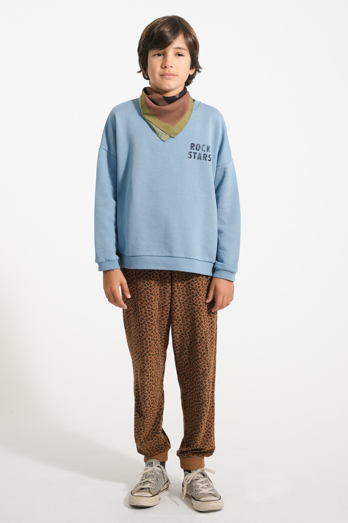 Blue sweatshirt "Rock Stars" print