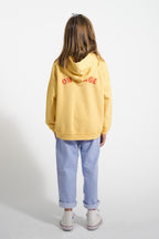 Hoodie jaune imprimé "on stage"