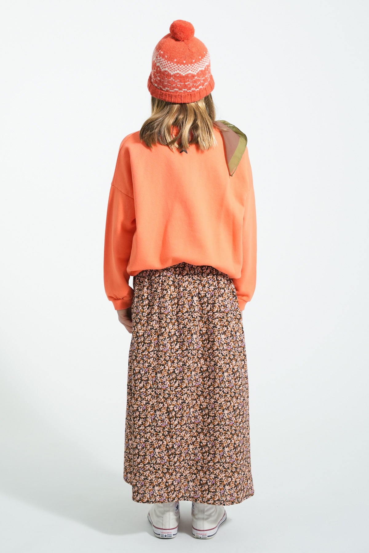 Orange print sweatshirt "Music
