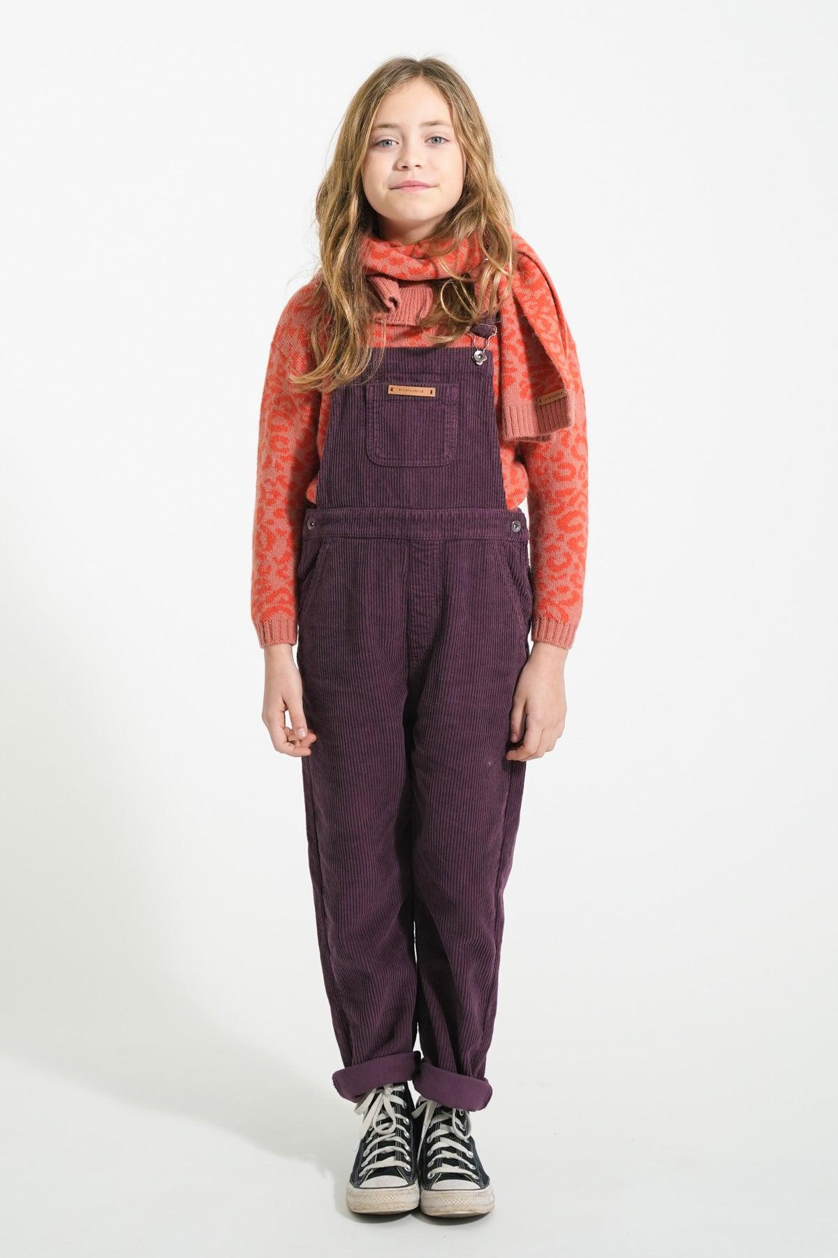 Knitted sweater with flying neck - animal print pink