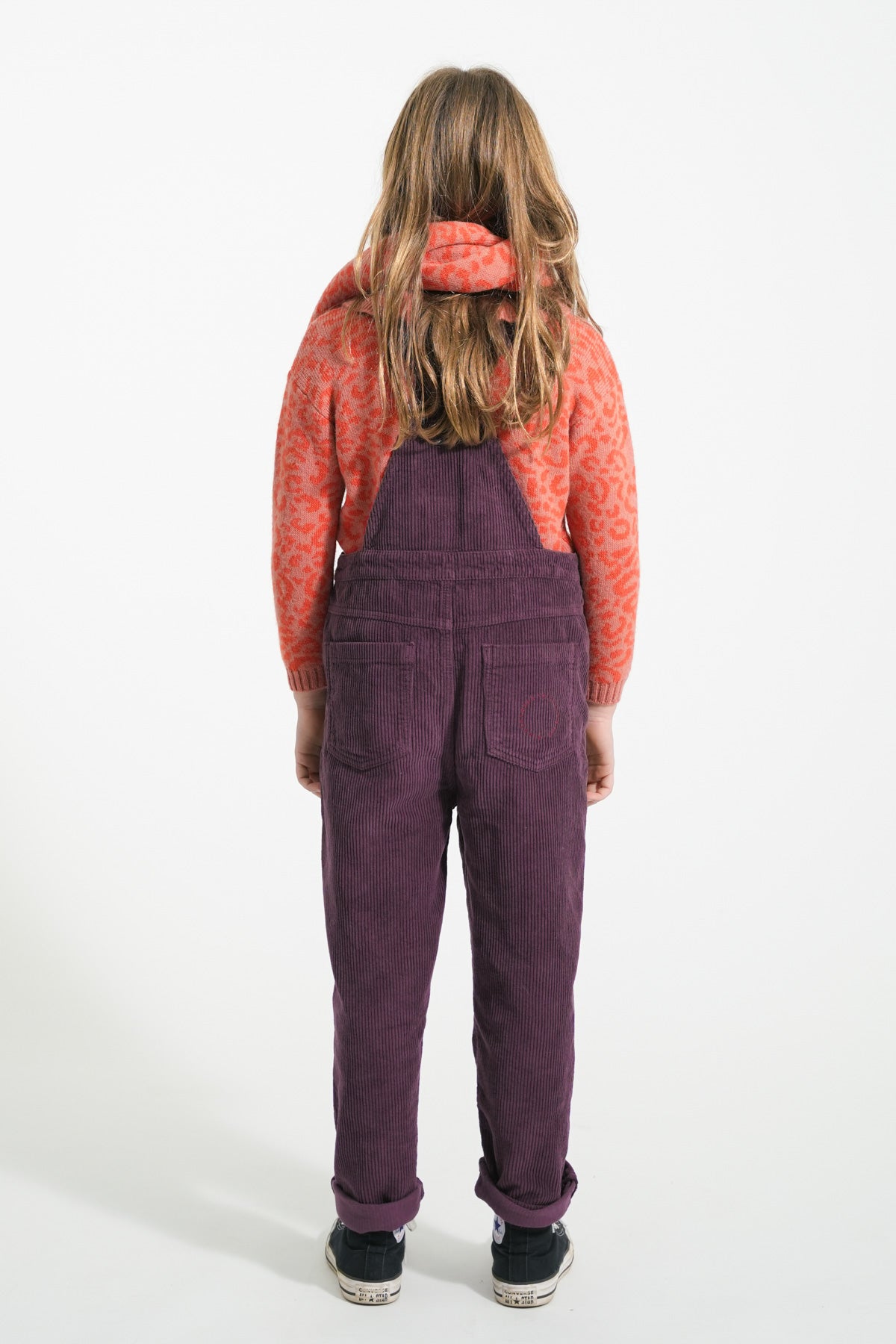 Knitted sweater with flying neck - animal print pink