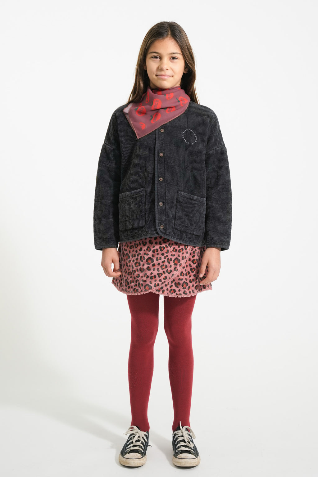 Leopard velvet skirt