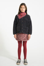 Leopard velvet skirt