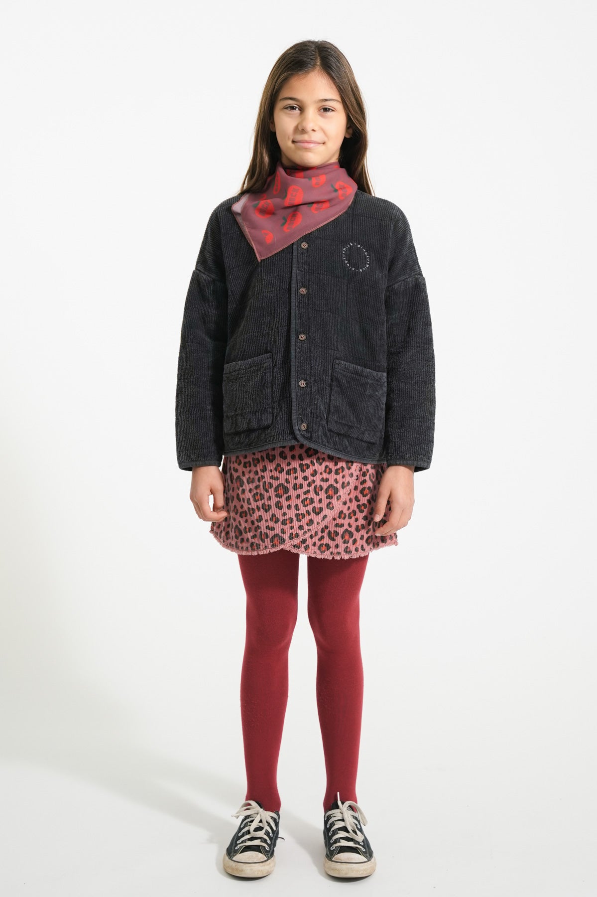 Leopard velvet skirt