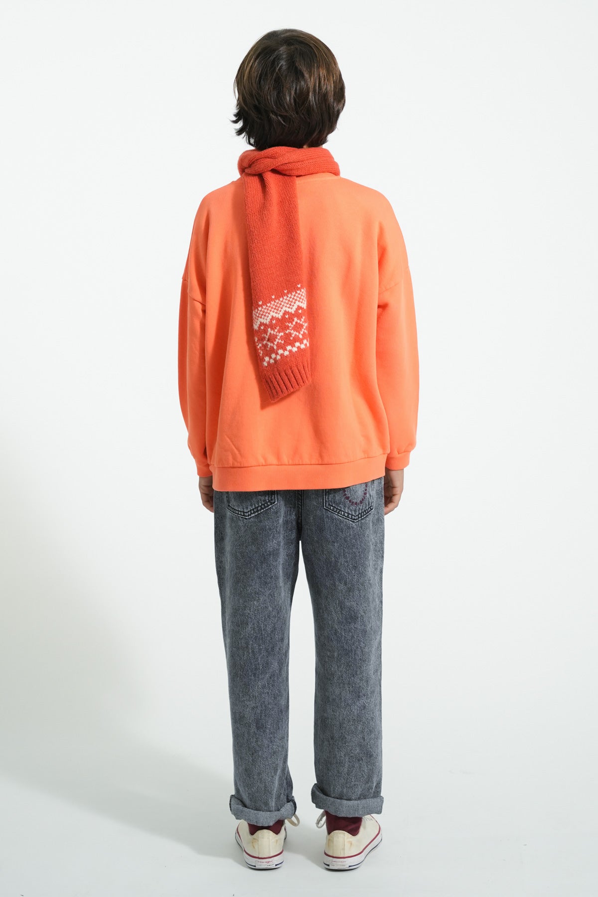 Orange print sweatshirt "Music
