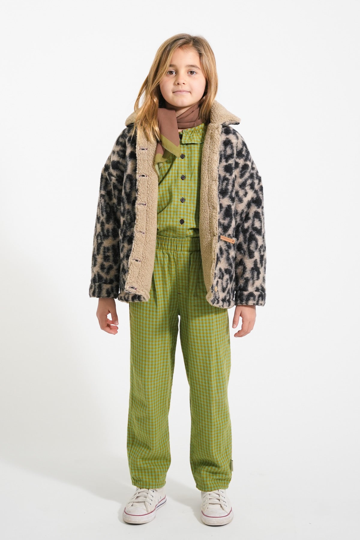 Animal print crop jacket