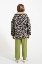 Animal print crop jacket