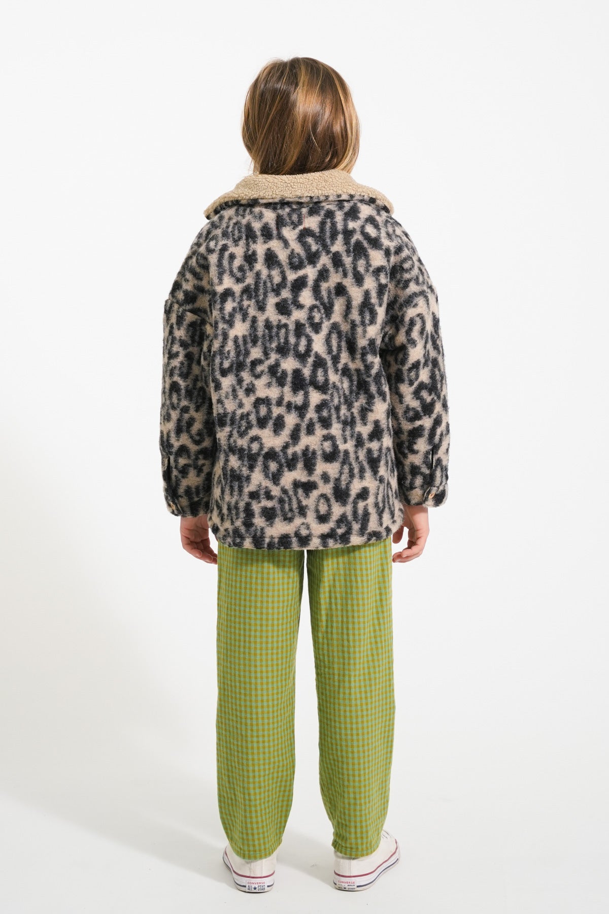 Animal print crop jacket