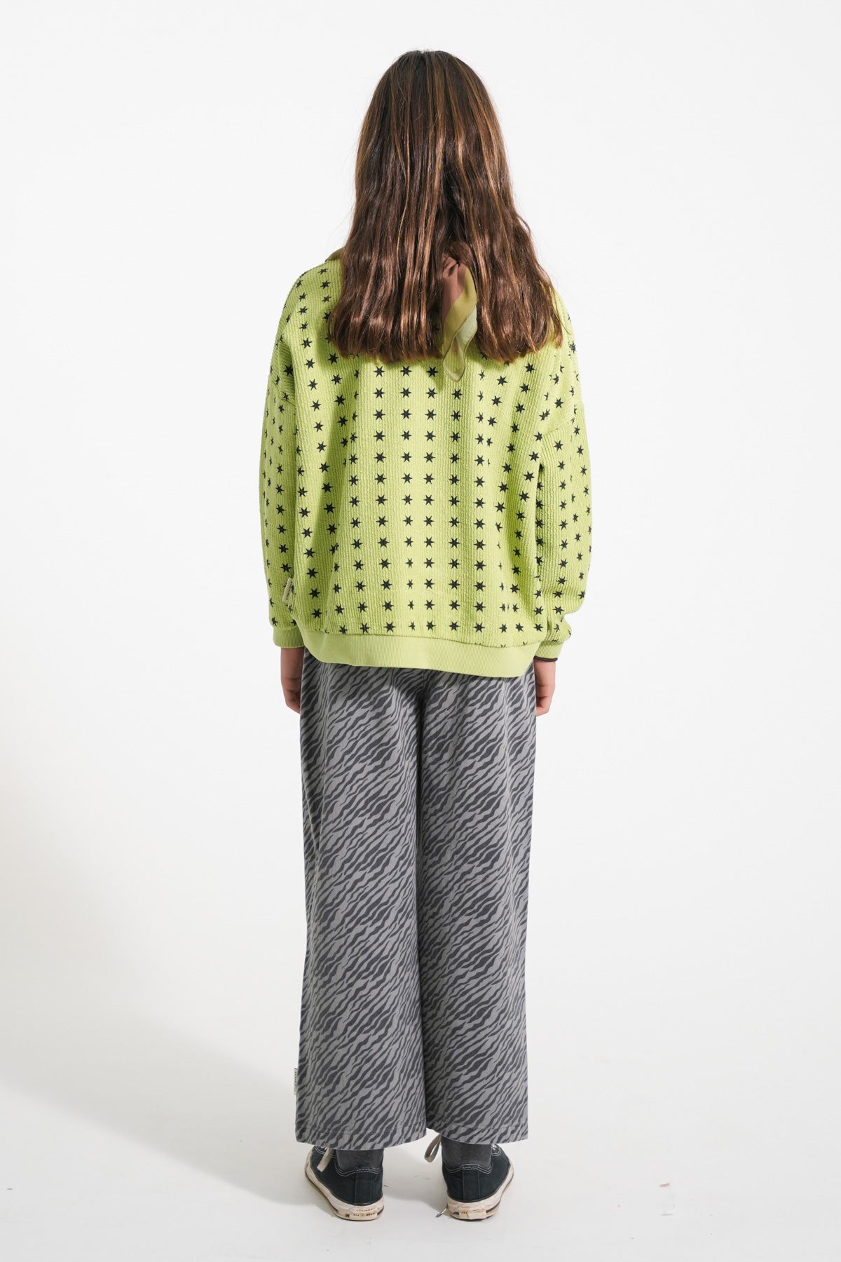 Zebra gray flare pants