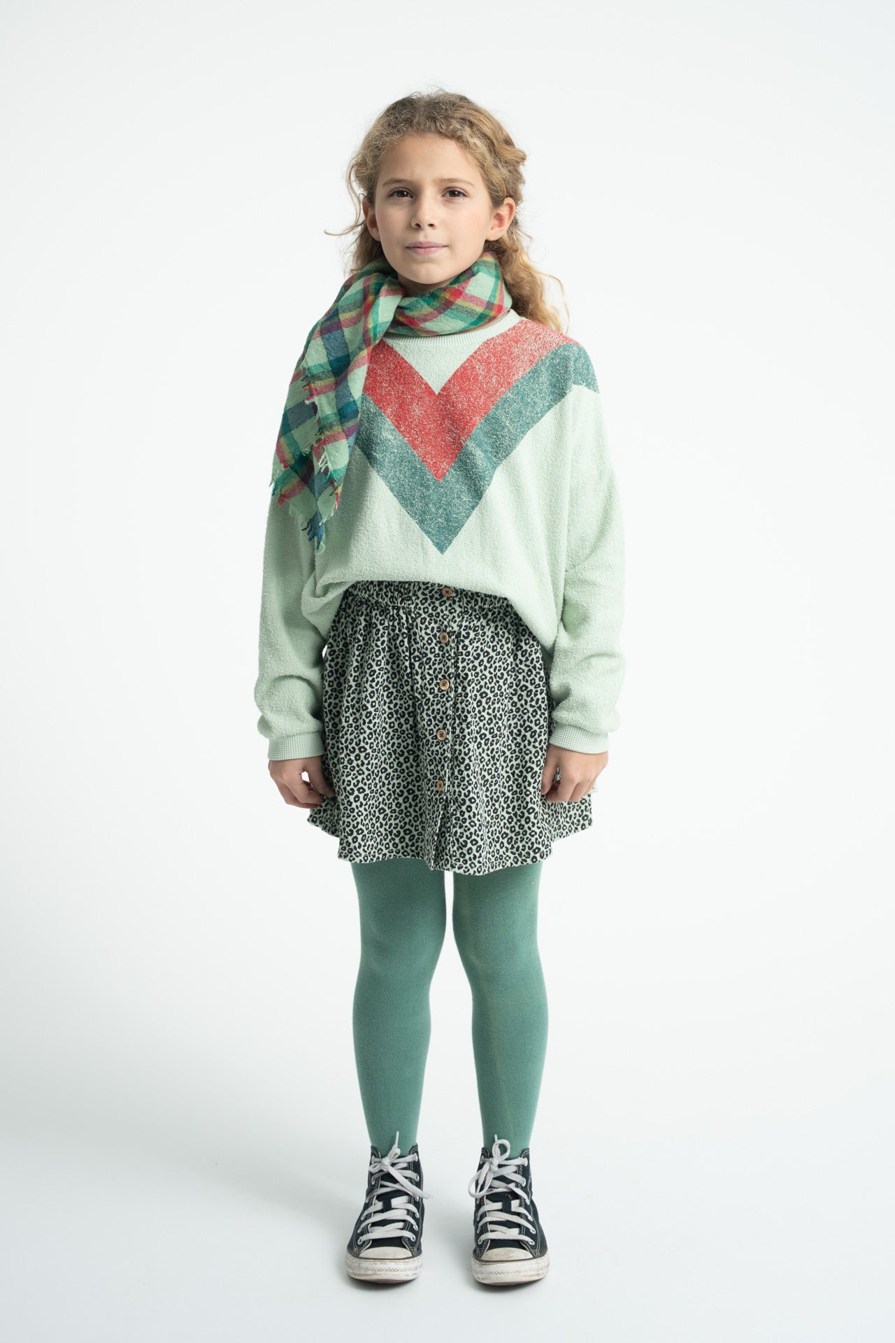 Mint Triangle Print Sweatshirt