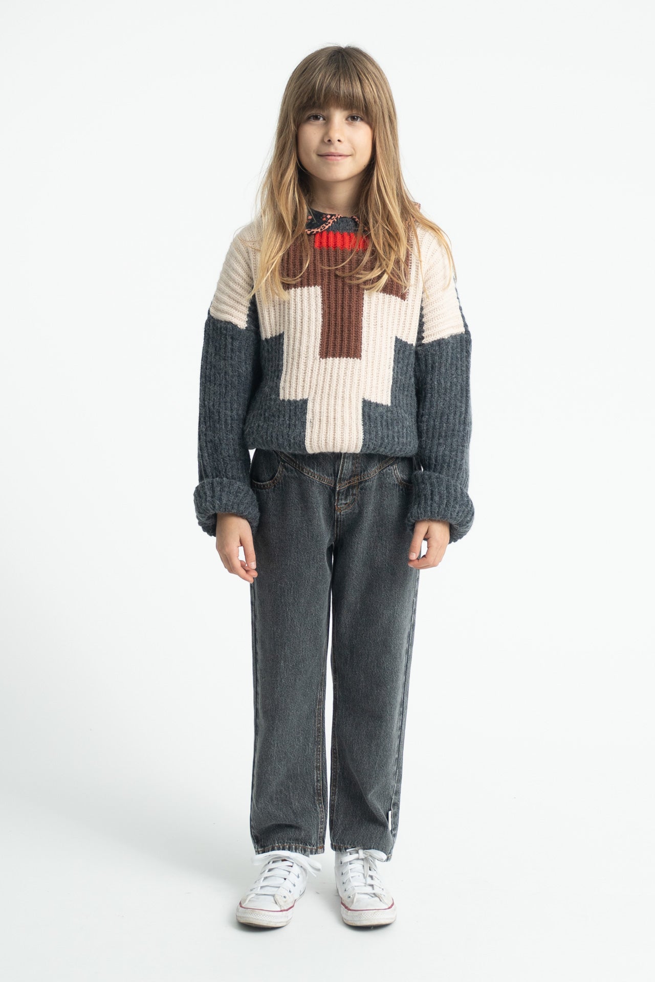 Jeans Mom fit gris