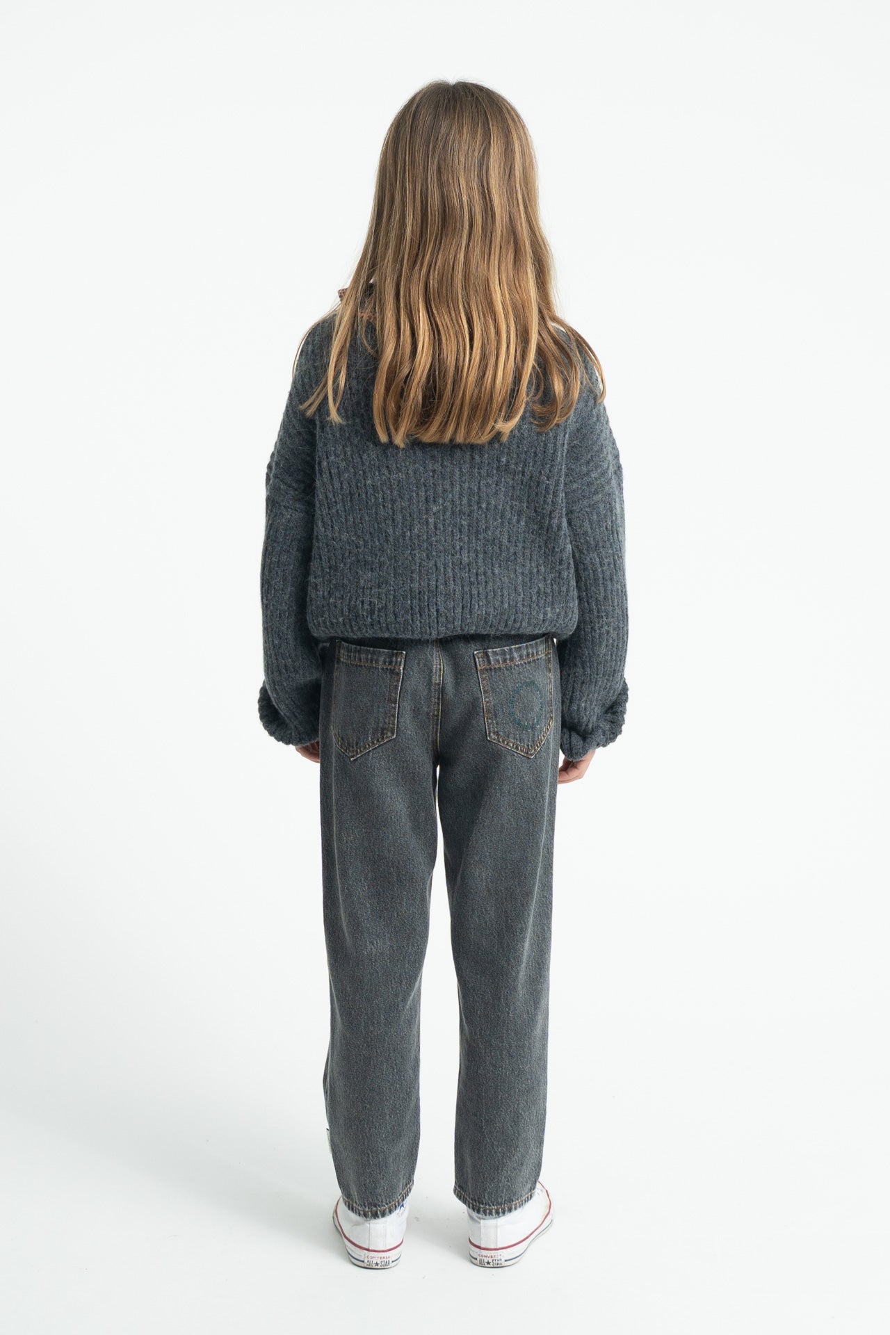 Jeans Mom fit gris