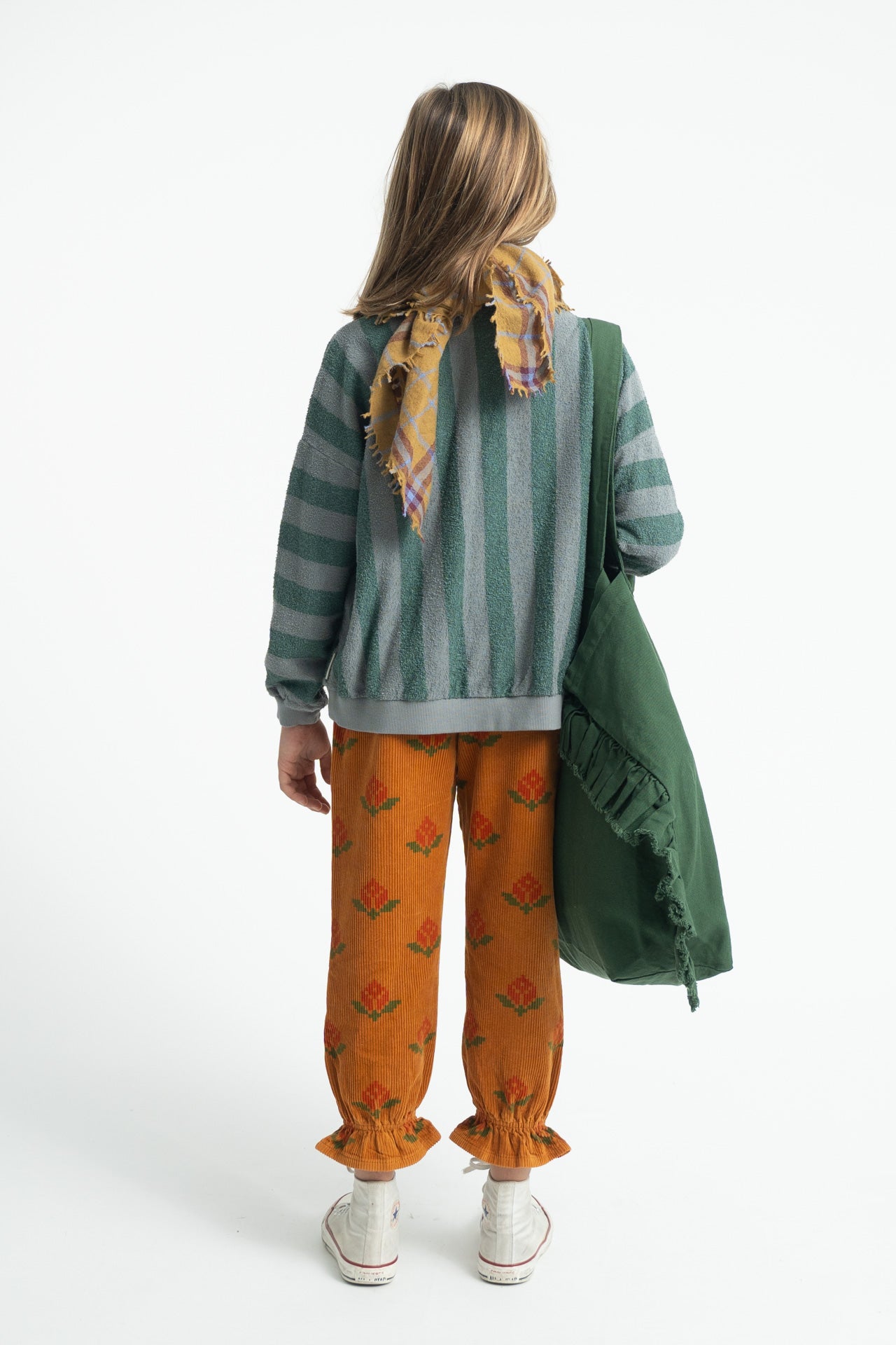 Grey Green Stripe Sweatshirt
