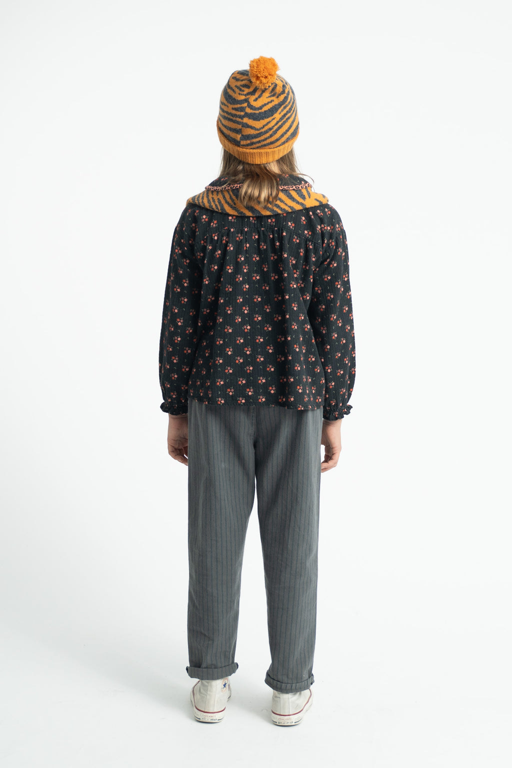 Grey Black Stripe Trousers