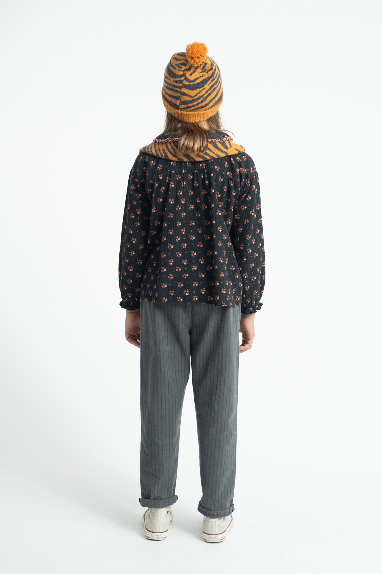 Grey Black Stripe Trousers