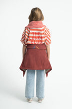 T-shirt Oversize Rouge Motif Pomme