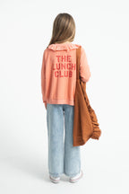 Sweat Col Rose Motif Pomme