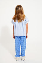 Light blue jeans blouse