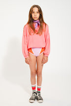 Pink sweatshirt with "senior" print