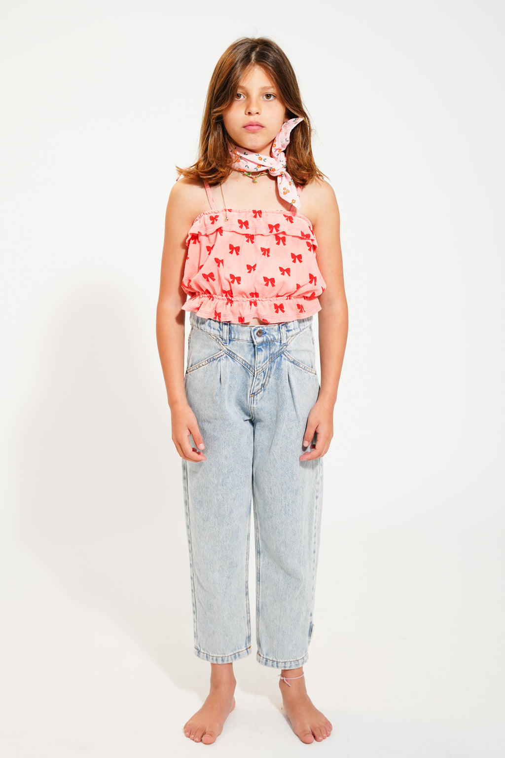 Jean mom fit bleu délavé