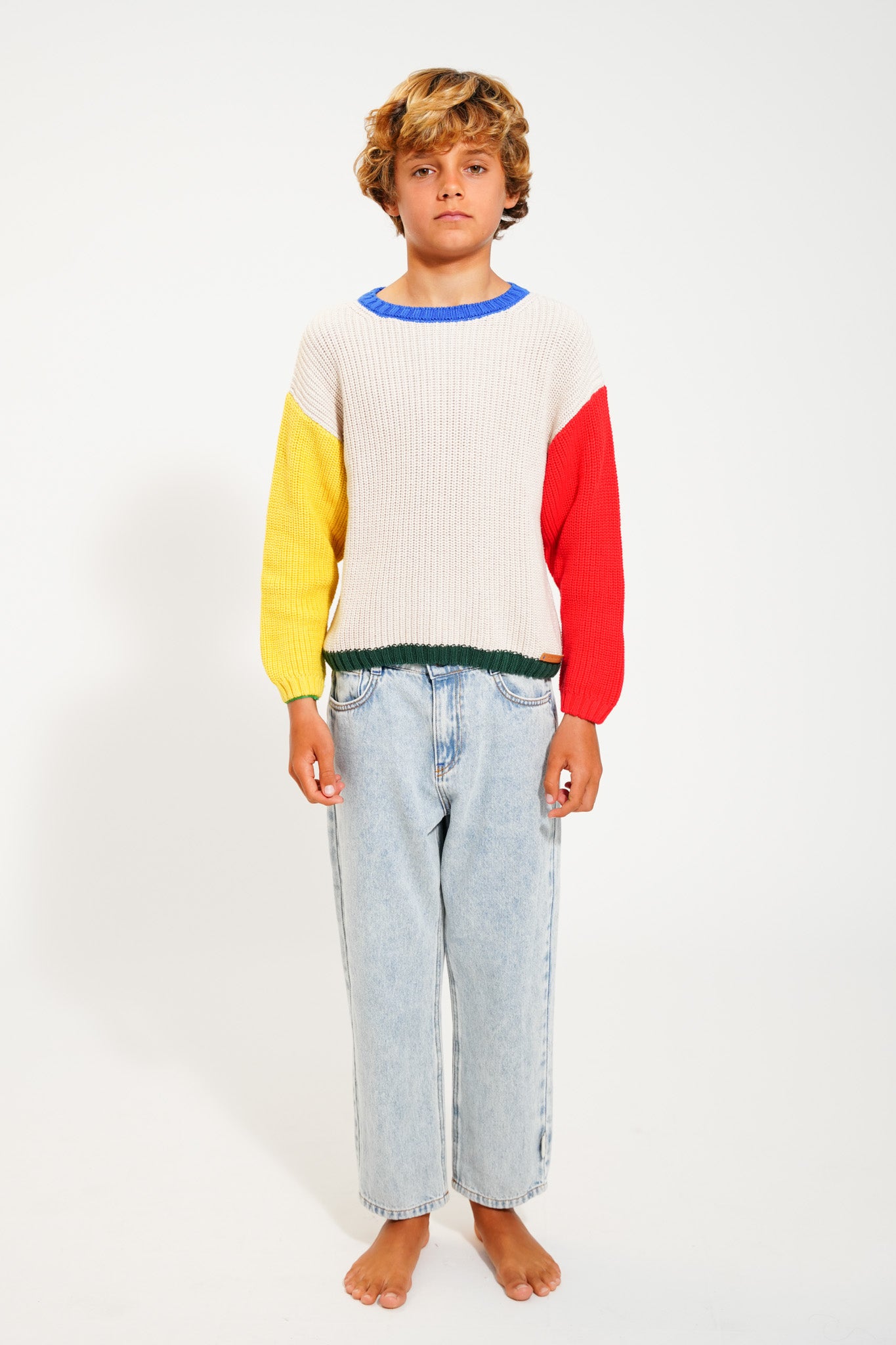 Faded blue unisex jeans